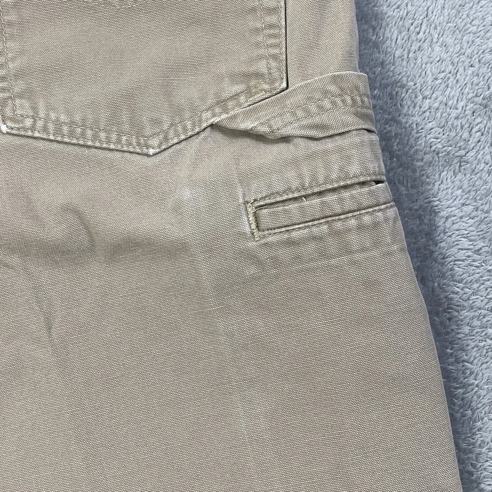 VTG Carhartt Shorts Men Sz 42 Beige Carpenter Cotton Rugged Canvas Work Short